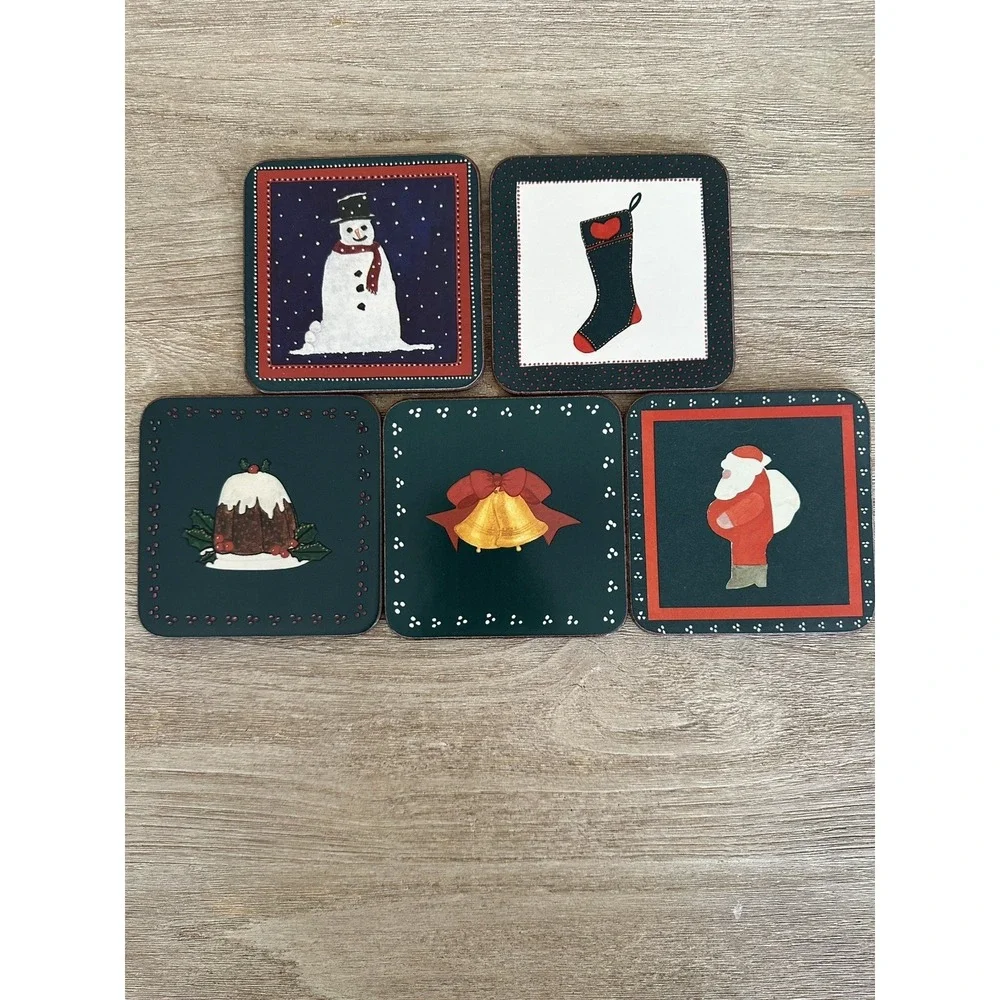 VTG 2 sets Pimpernel Christmas Designs Cork Coasters 11 coasters in total